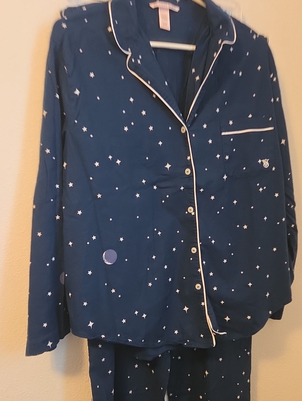 Victoria's Secret Navy Star & Moon Pajama Set